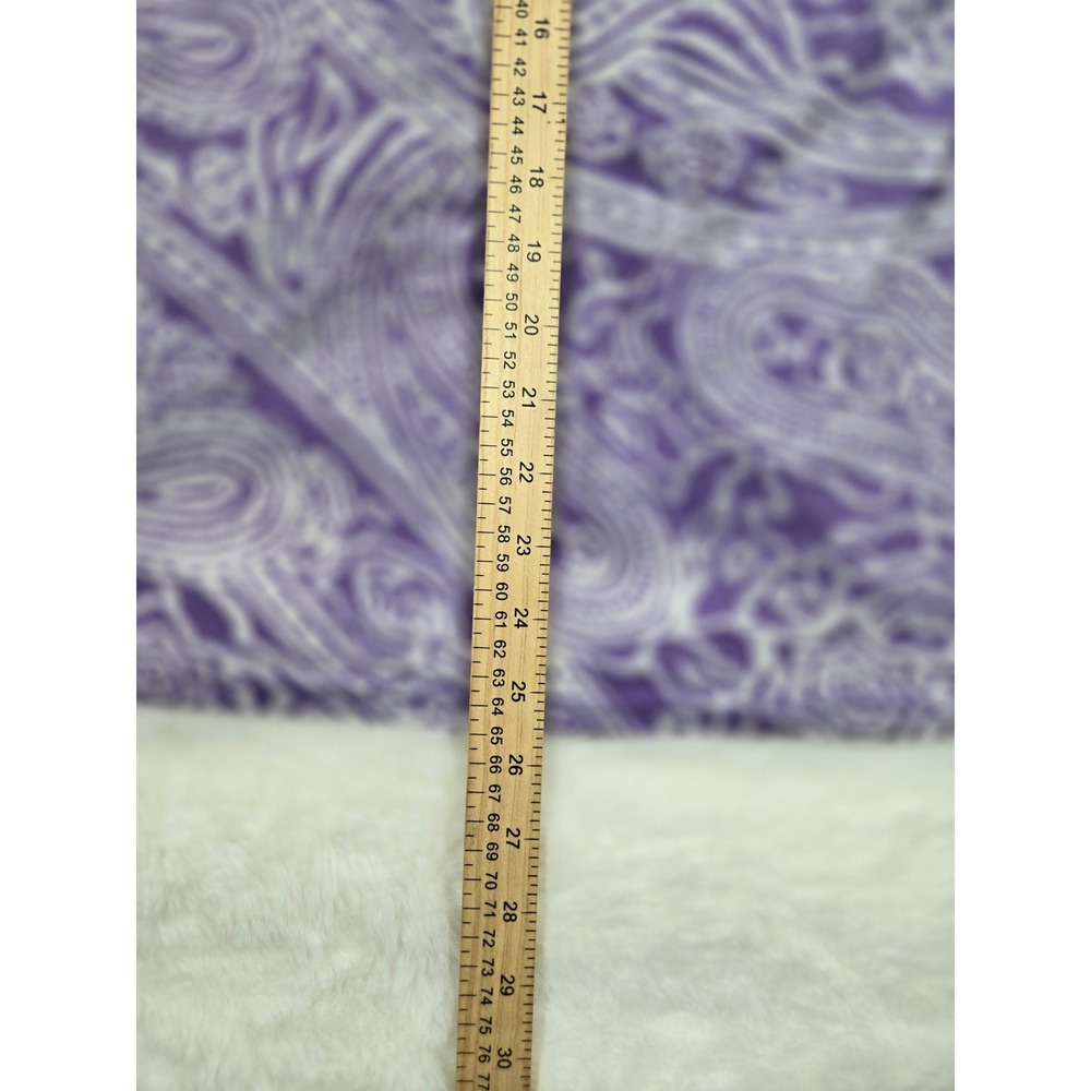 Y2K Aeropostale Womens XL Purple Paisley Print Scoop Neck Burnout Tee Sheer - Picture 7 of 7